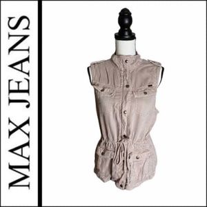 Max Jeans Sleeveless Pocketed Utility Vest